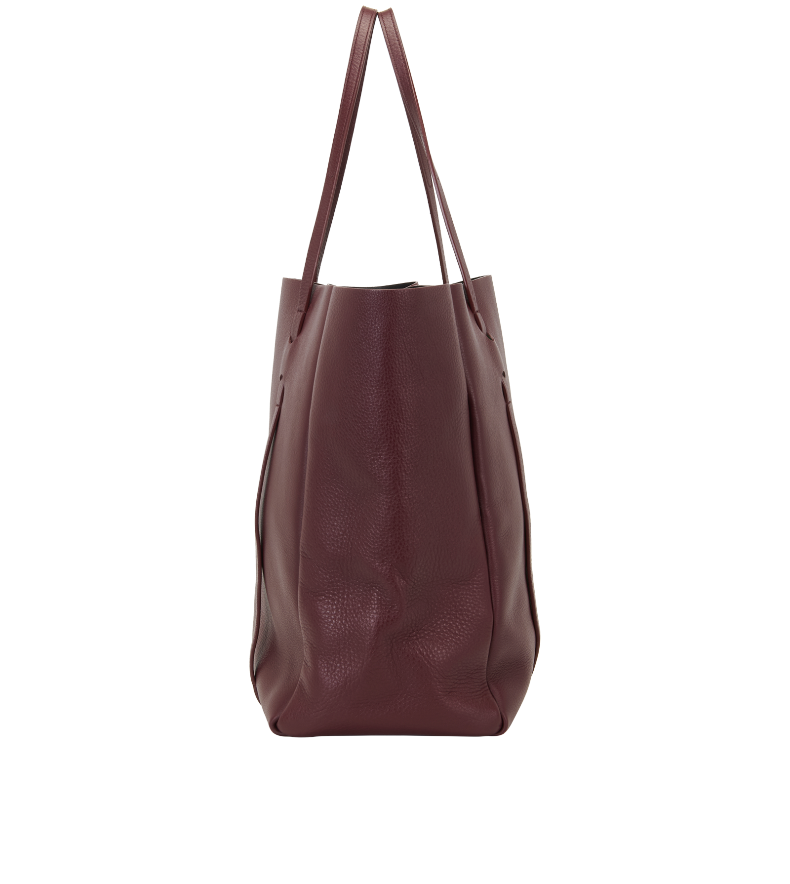 Everyday Tote, &pound;395, Handbags, Burgundy, Leather, Side view